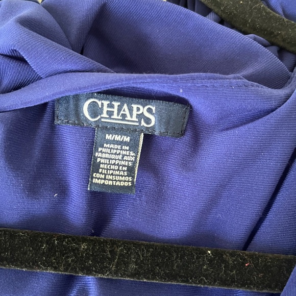 Royal Navy blue chaps size medium not red twisted drapey dress flowing and easy - Picture 12 of 17